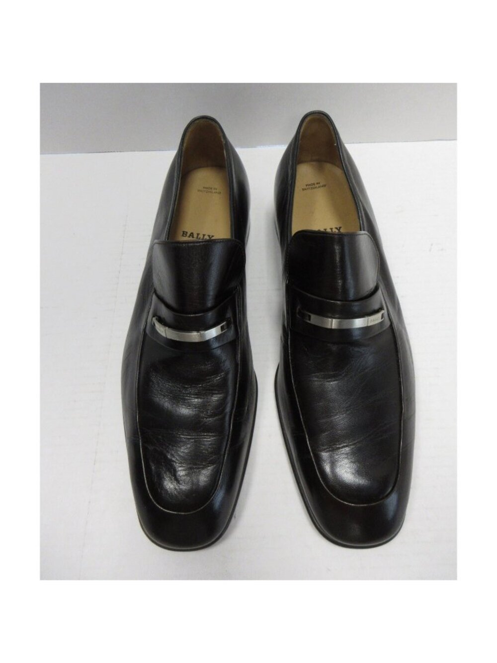 Bally Shoes 11 D Loafer Leather Metal Bit Slip On Made In Switzerland*